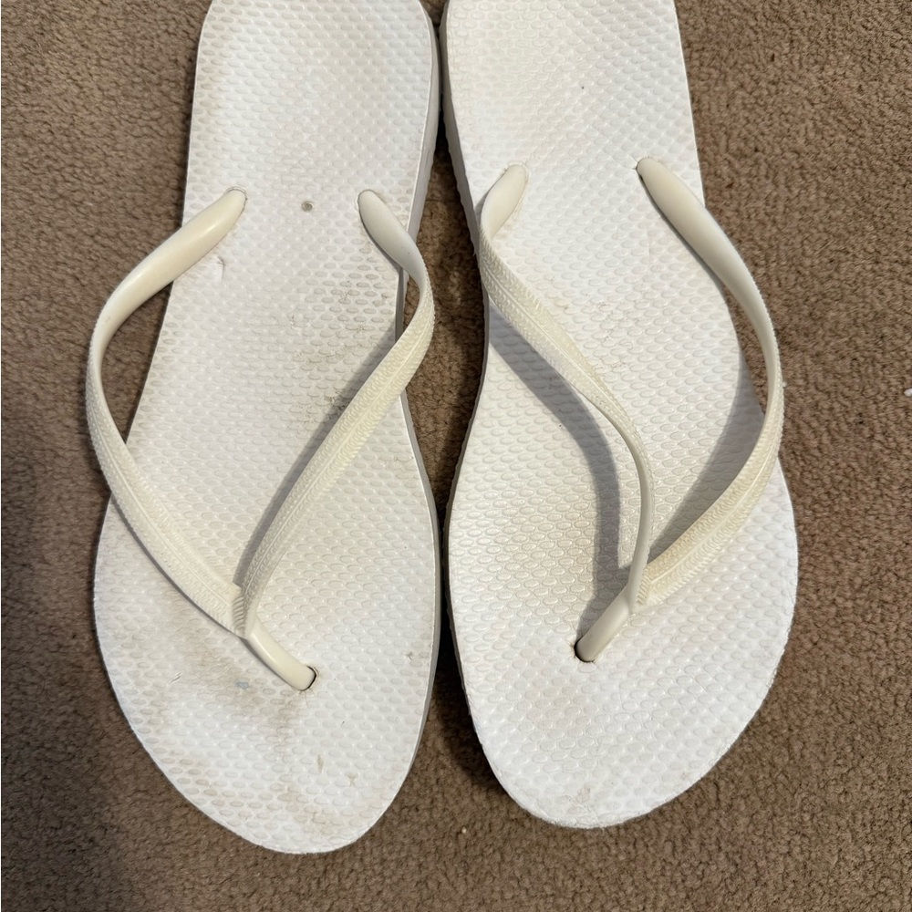 Classic White Flip Flops